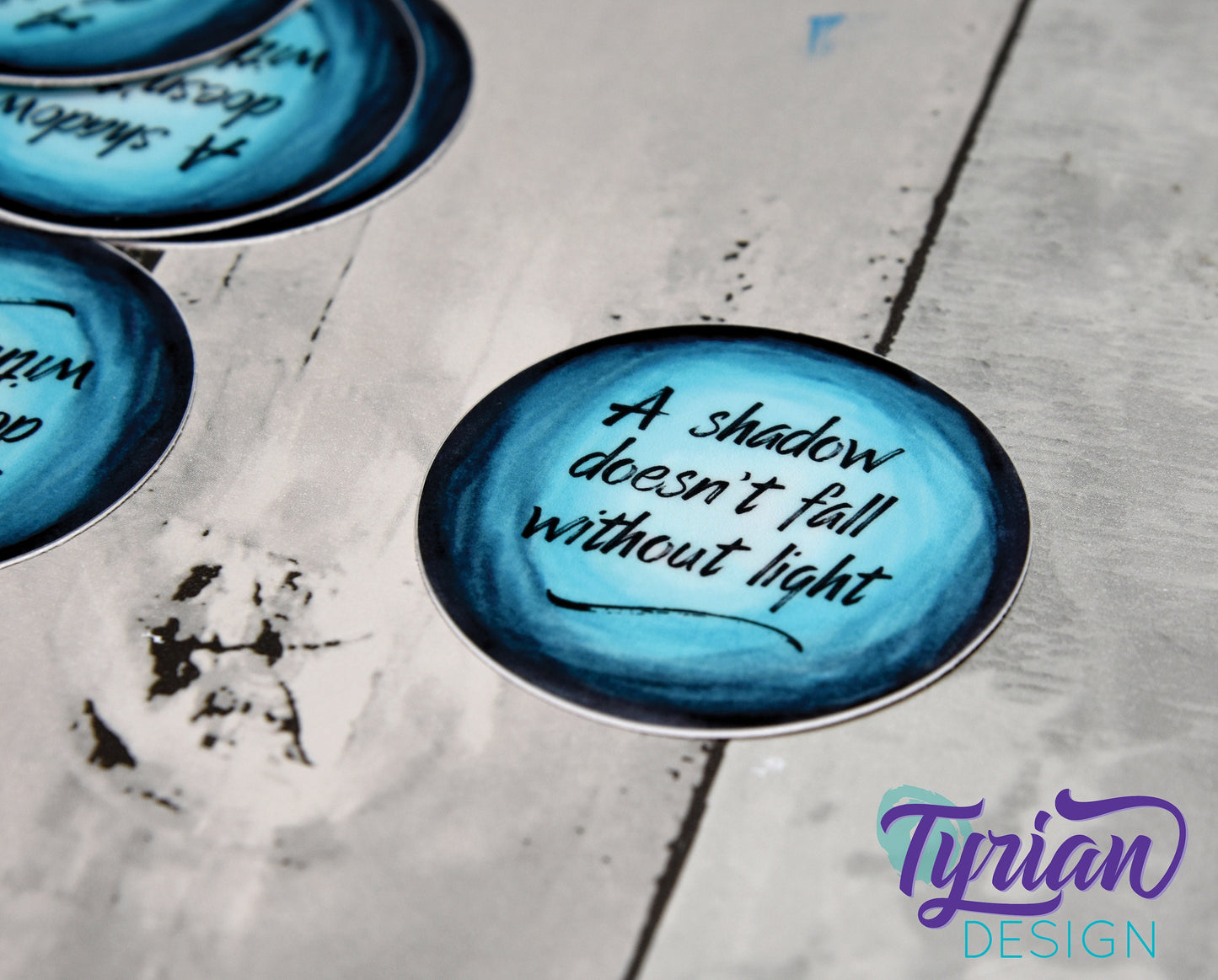Shadow doesn't fall without light Vinyl Sticker | 2"