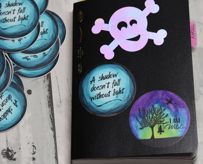 Shadow doesn't fall without light Vinyl Sticker | 2"