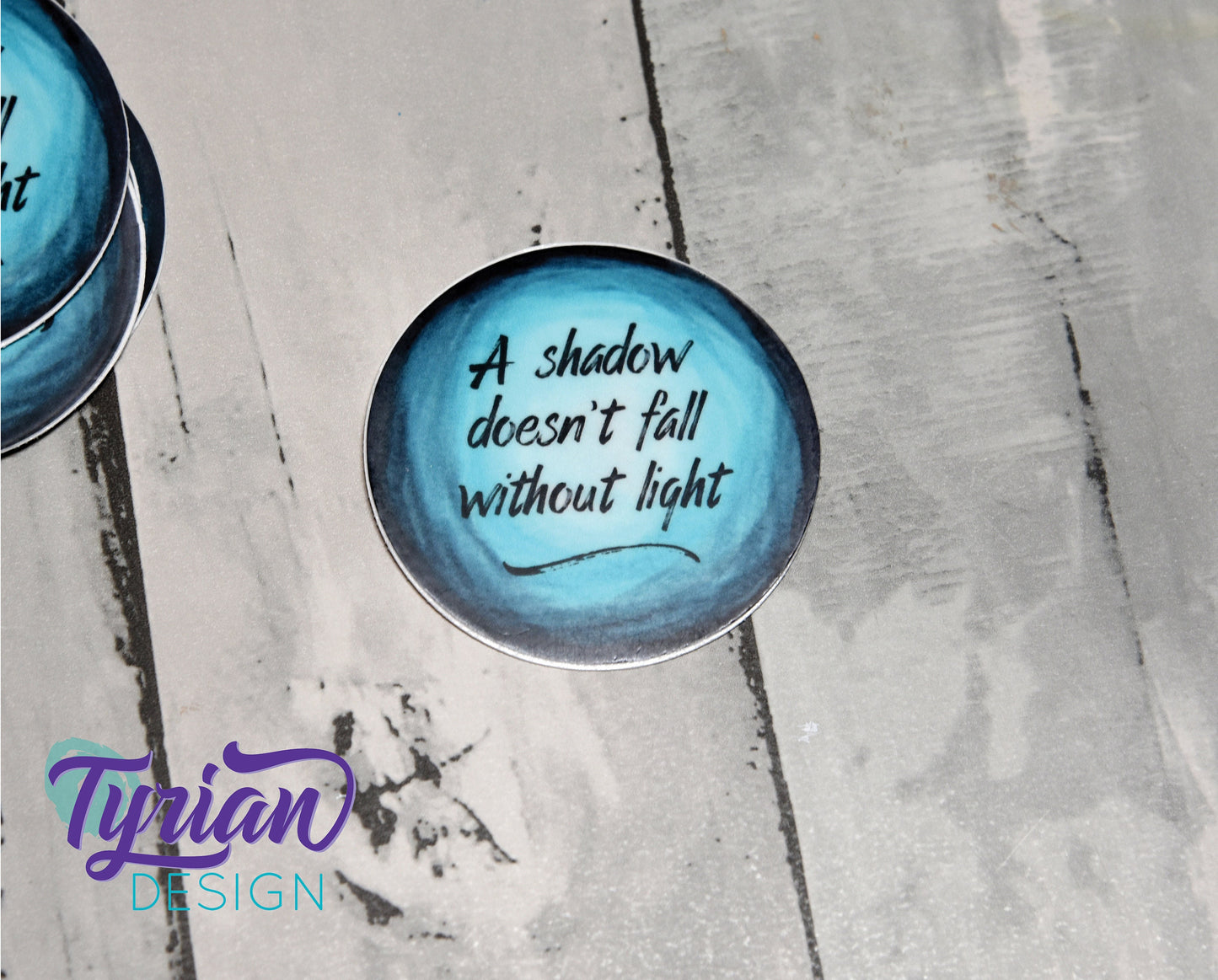 Shadow doesn't fall without light Vinyl Sticker | 2"