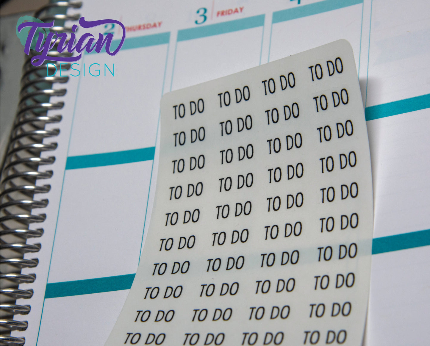 To Do Stickers (Small) for Planners and Journals To Do, clear or white matte stickers