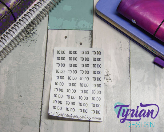 To Do Stickers (Small) for Planners and Journals To Do, clear or white matte stickers