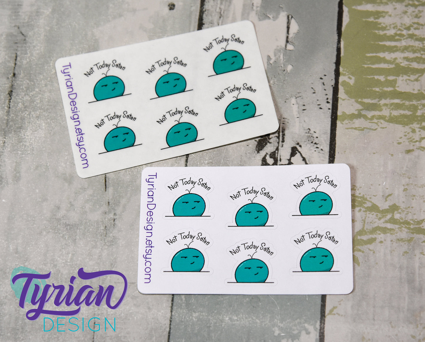 Not today Satan emoji Stickers for Planners and Journals. Great for journaling, tracking bad days, Nope, not today sticker sheet