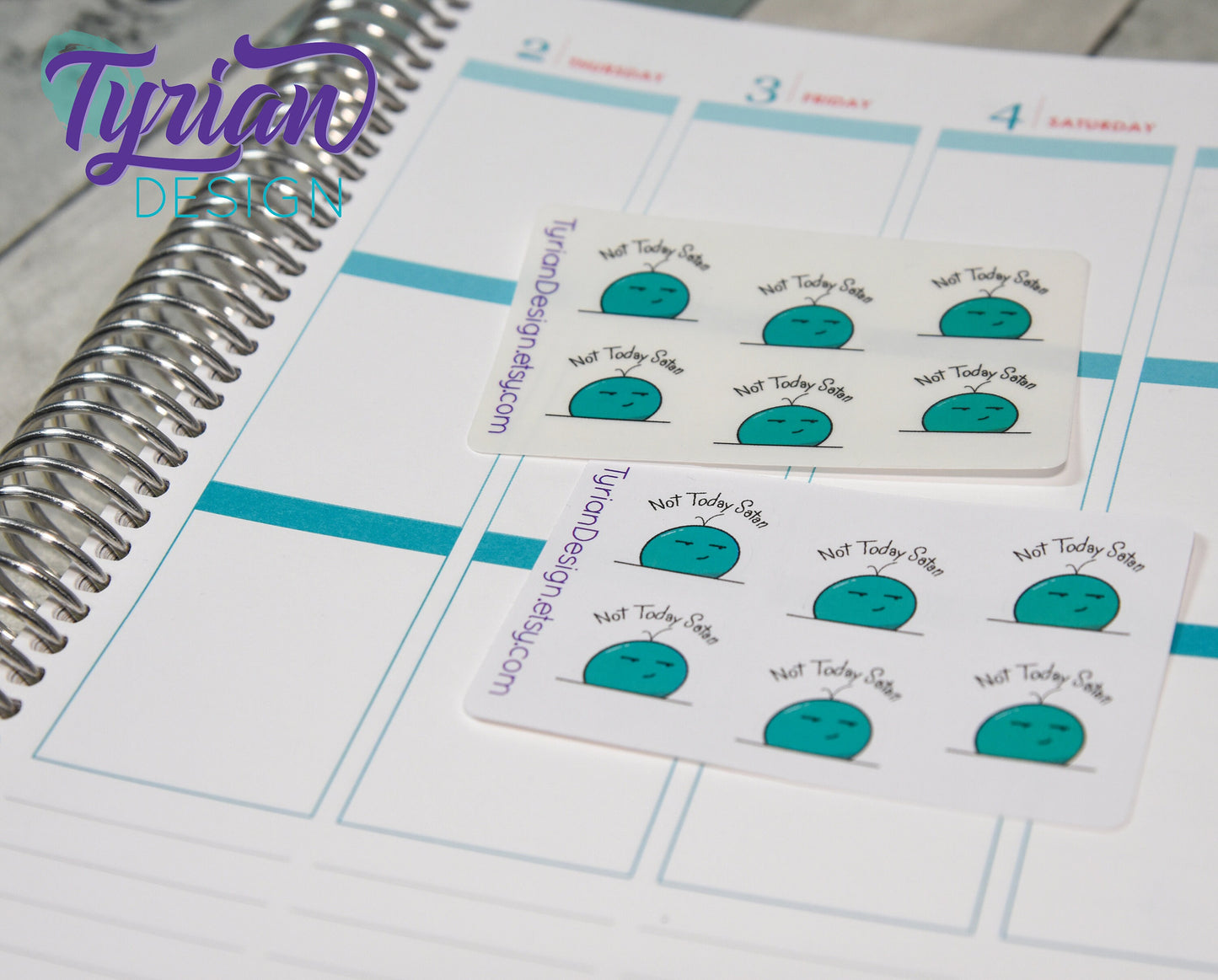 Not today Satan emoji Stickers for Planners and Journals. Great for journaling, tracking bad days, Nope, not today sticker sheet