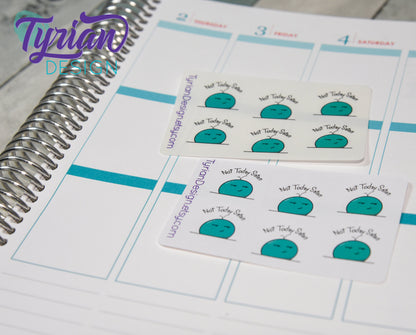 Not today Satan emoji Stickers for Planners and Journals. Great for journaling, tracking bad days, Nope, not today sticker sheet