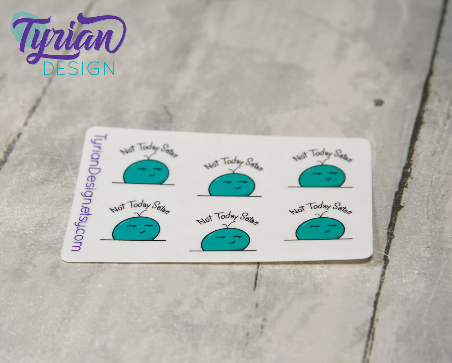 Not today Satan emoji Stickers for Planners and Journals. Great for journaling, tracking bad days, Nope, not today sticker sheet