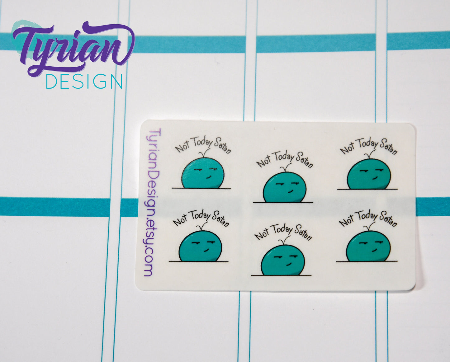 Not today Satan emoji Stickers for Planners and Journals. Great for journaling, tracking bad days, Nope, not today sticker sheet