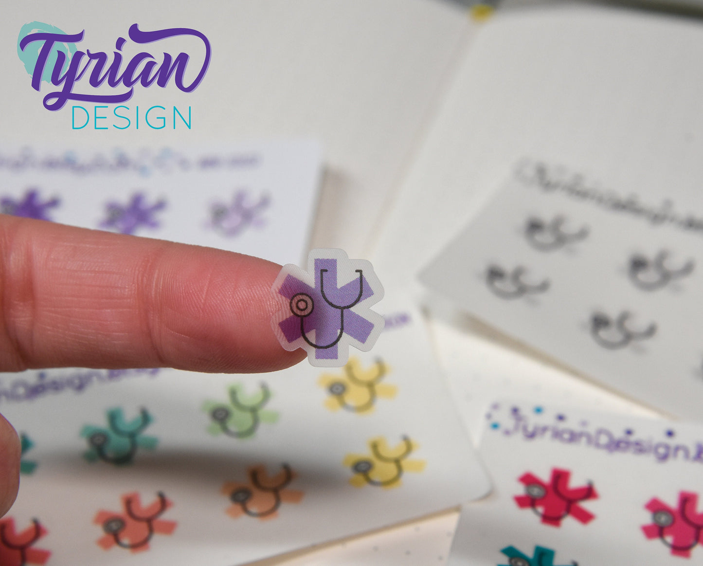 Doctor Icon, Medical Stickers. Different color options. Appointment stickers for Planners, journals and calendars mini sticker sheet