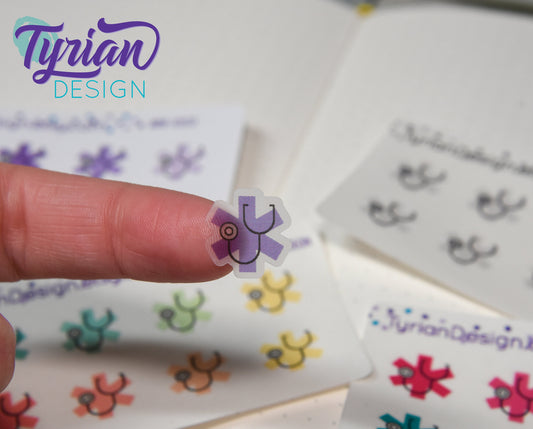 Doctor Icon, Medical Stickers. Different color options. Appointment stickers for Planners, journals and calendars mini sticker sheet