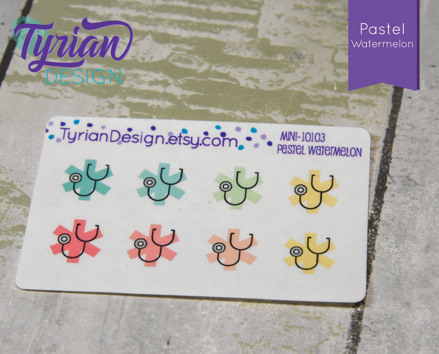 Doctor Icon, Medical Stickers. Different color options. Appointment stickers for Planners, journals and calendars mini sticker sheet