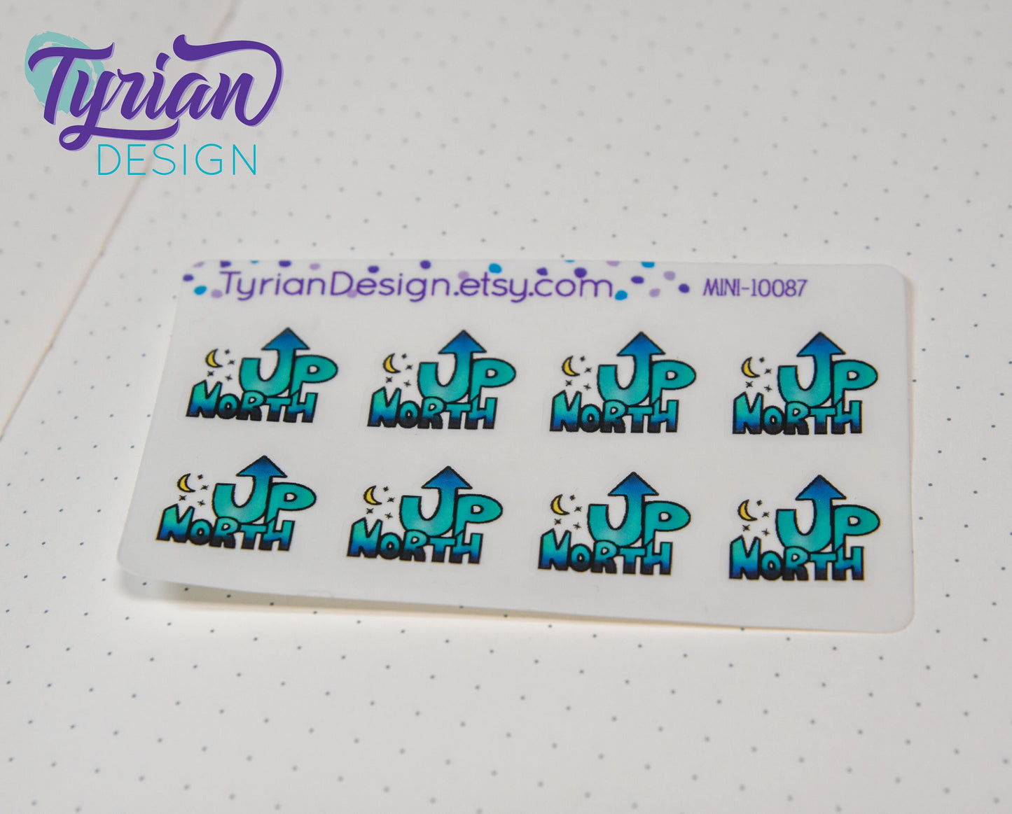 Up North Sticker, Night Sky, moon and stars up north life stickers for Planners, journals and calendars mini sticker sheet