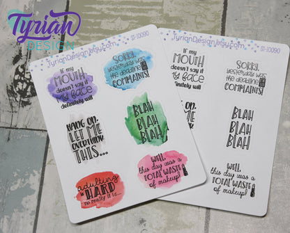 Sassy Sayings | 6 Stickers | Choose Your Favorite