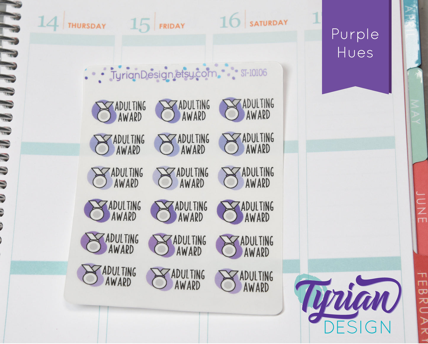 Adulting Award Stickers | 18 Stickers | 1 x .53" each.