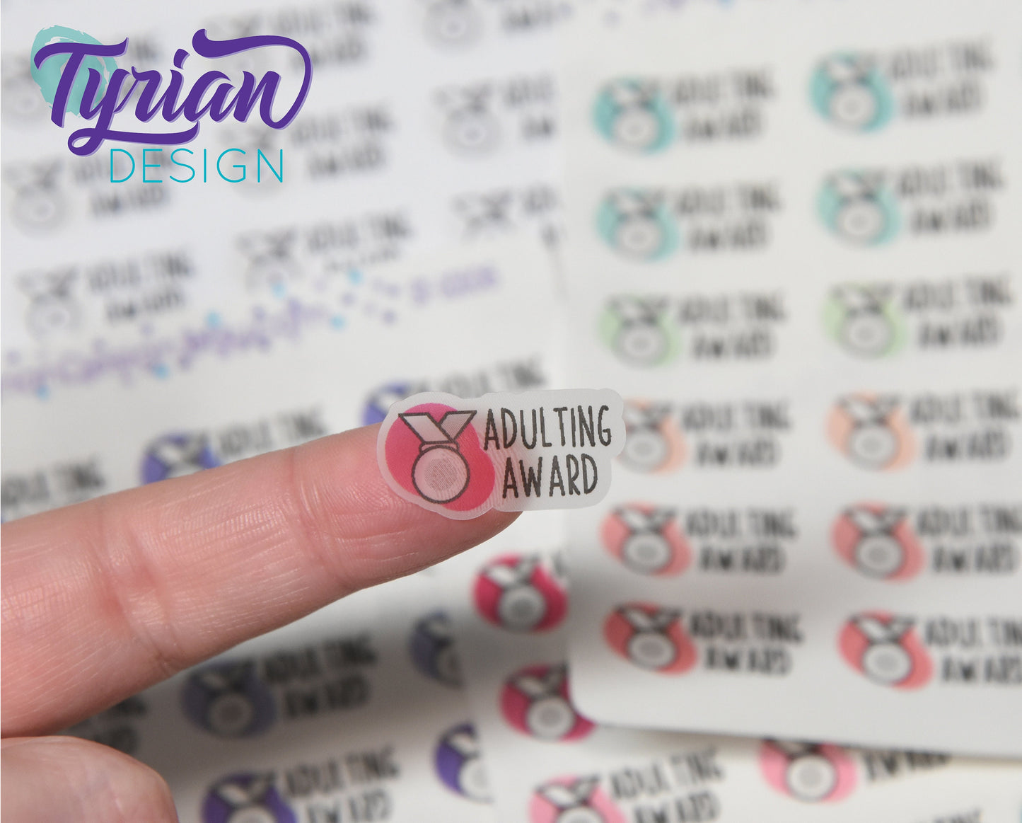 Adulting Award Stickers | 18 Stickers | 1 x .53" each.