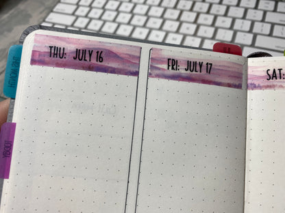Monday-Sunday Small Abbreviated Days of the week Stickers for Planners and Journals. 3 weeks worth of stickers. White or Clear Matte.