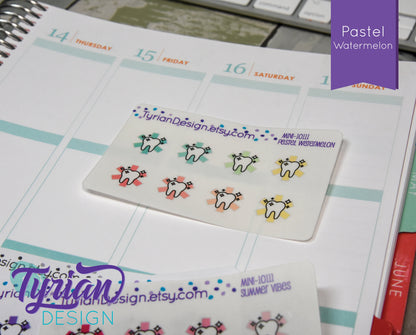 Dentist Icon, Tooth Stickers. Different color options.Adulting is hard use stickers for Planners, journals and calendars mini sticker sheet