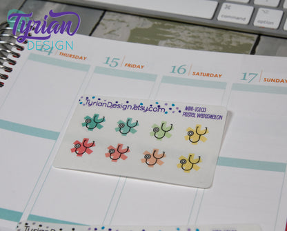 Doctor Icon, Medical Stickers. Different color options. Appointment stickers for Planners, journals and calendars mini sticker sheet