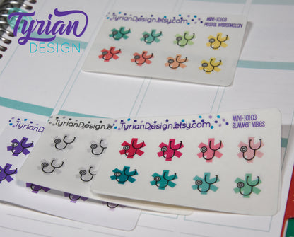 Doctor Icon, Medical Stickers. Different color options. Appointment stickers for Planners, journals and calendars mini sticker sheet