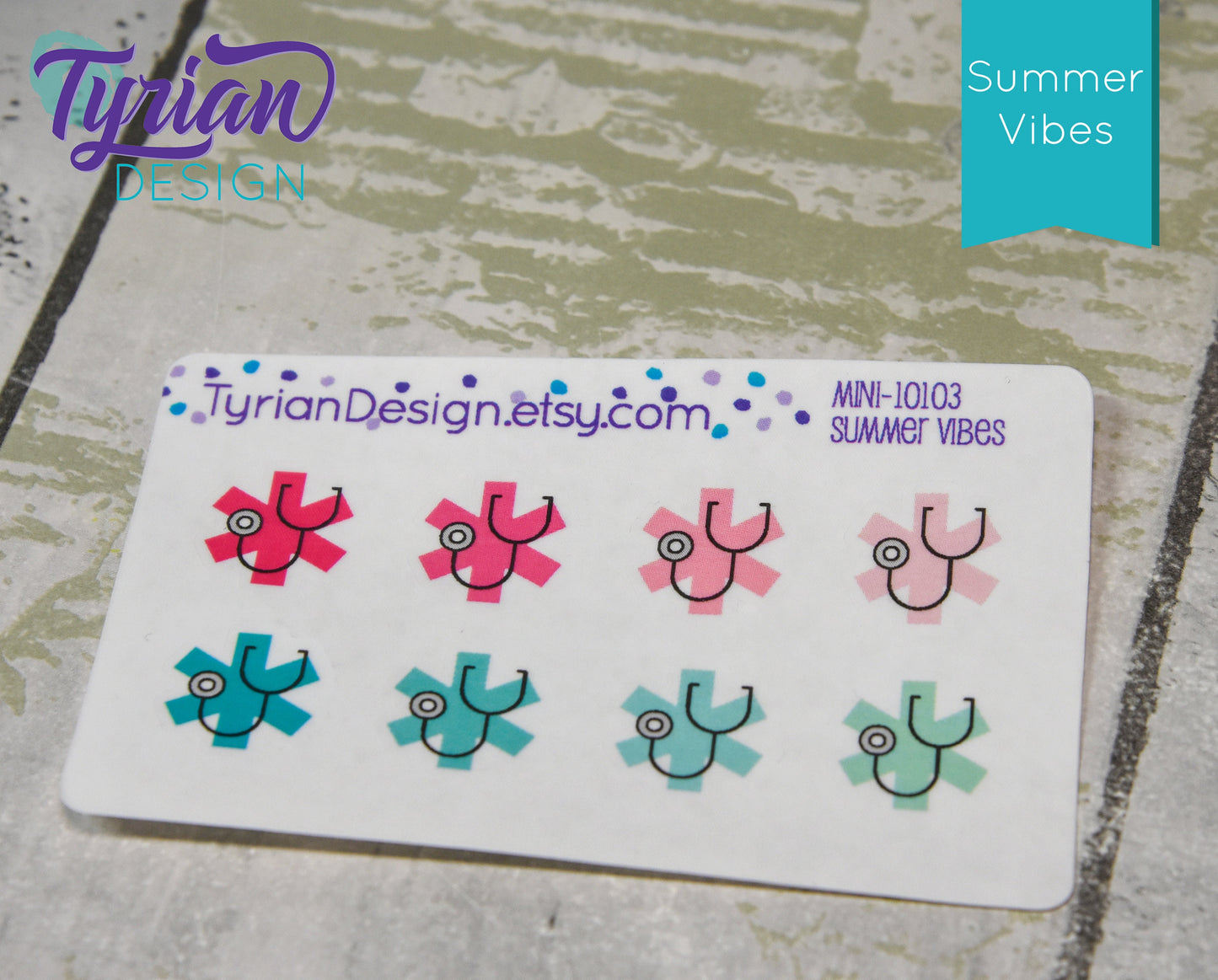 Doctor Icon, Medical Stickers. Different color options. Appointment stickers for Planners, journals and calendars mini sticker sheet