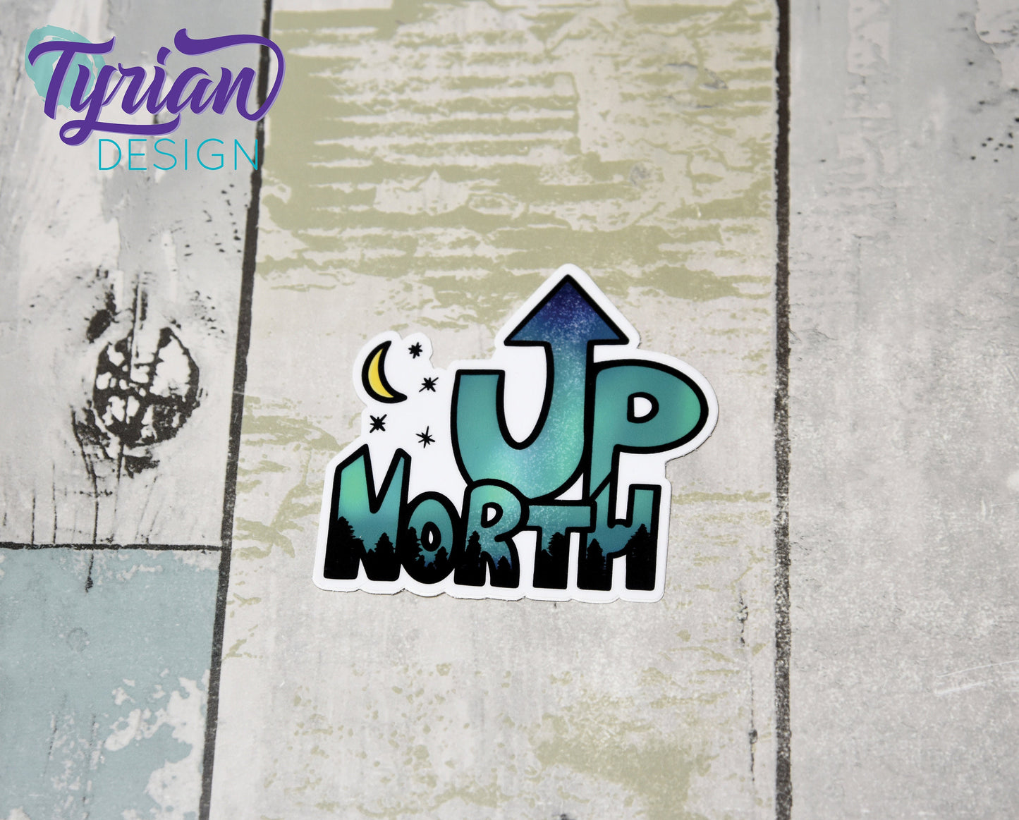 Up North Vinyl Sticker | 3 x 2.9" Each
