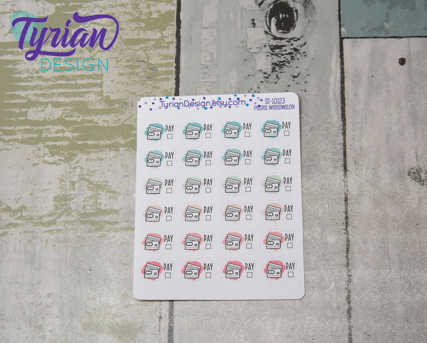 Credit Card Payment Stickers | 24 Stickers | .75 x .5  each