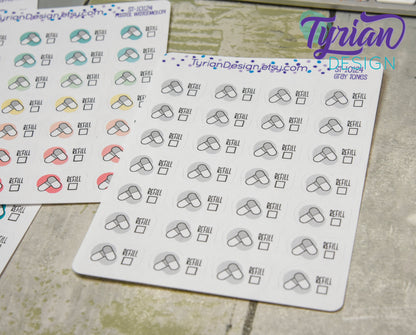 Refill Meds Stickers. | 28 Stickers | .75 x .5" each.