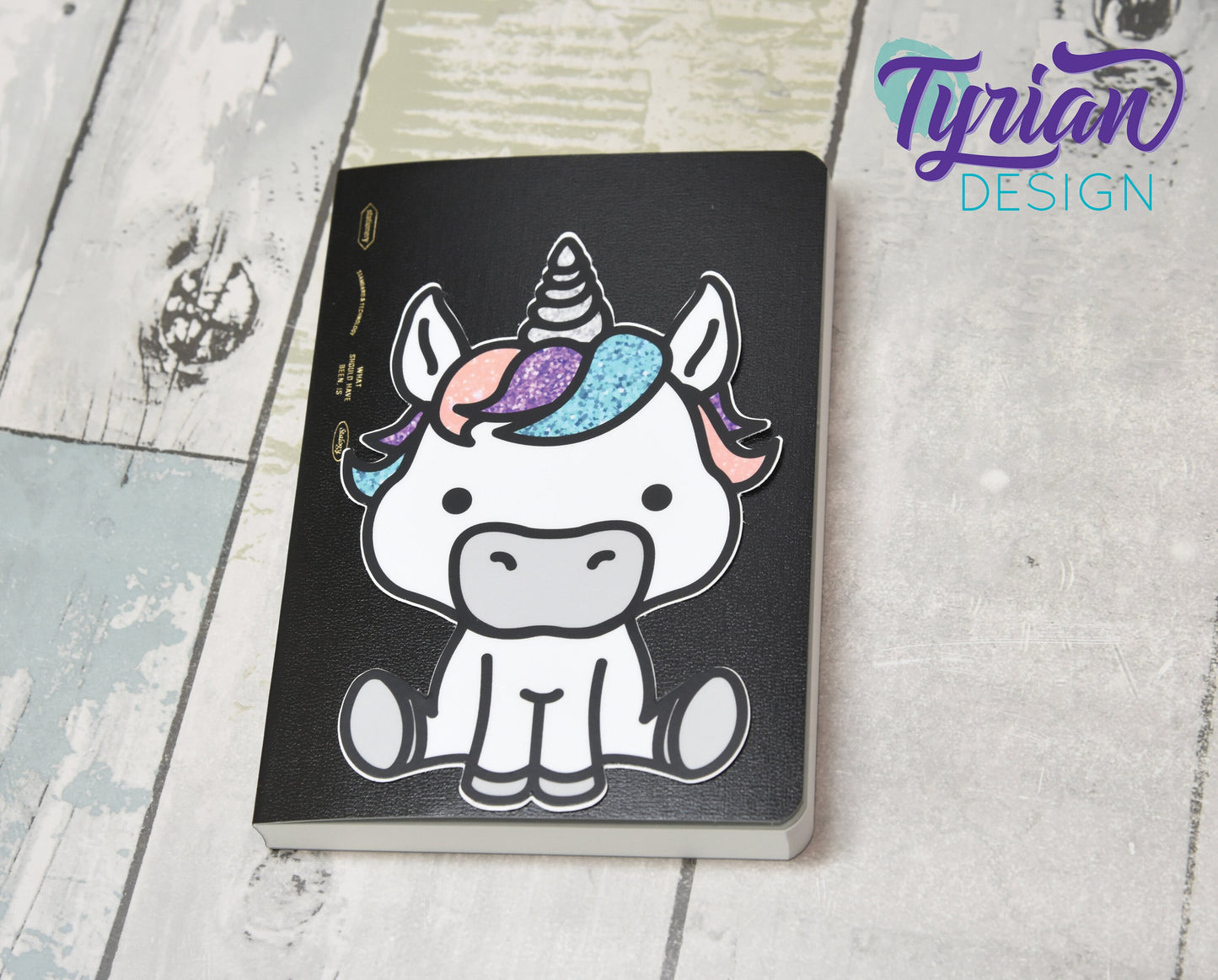 Unicorn with digital glitter Vinyl Sticker | 3.5 x 5" Each