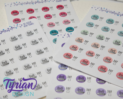 Wifi Internet Payment Stickers | 24 Stickers | .75 x .5 each