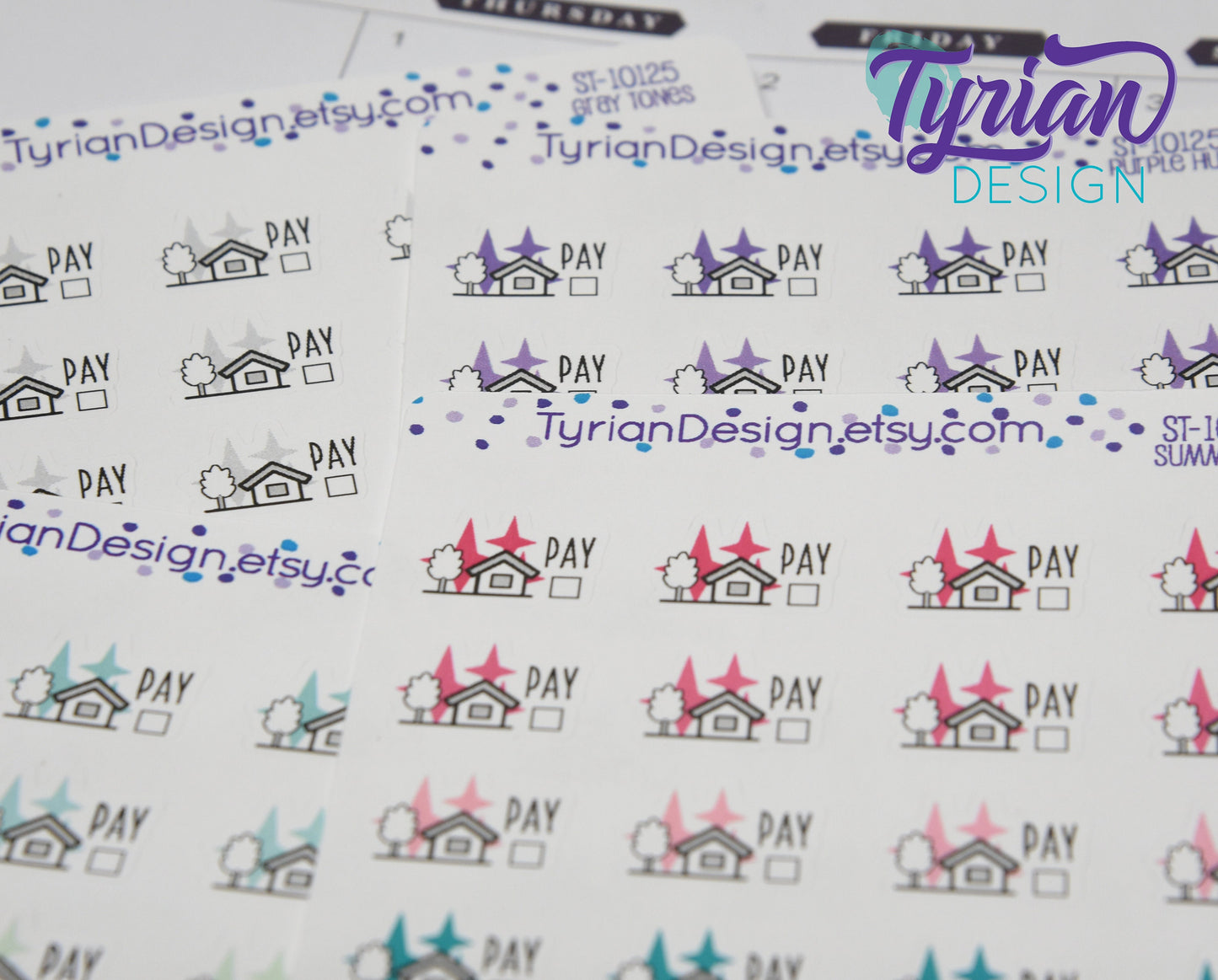 Housing Payment Stickers | 24 Stickers | .75 x .5 each