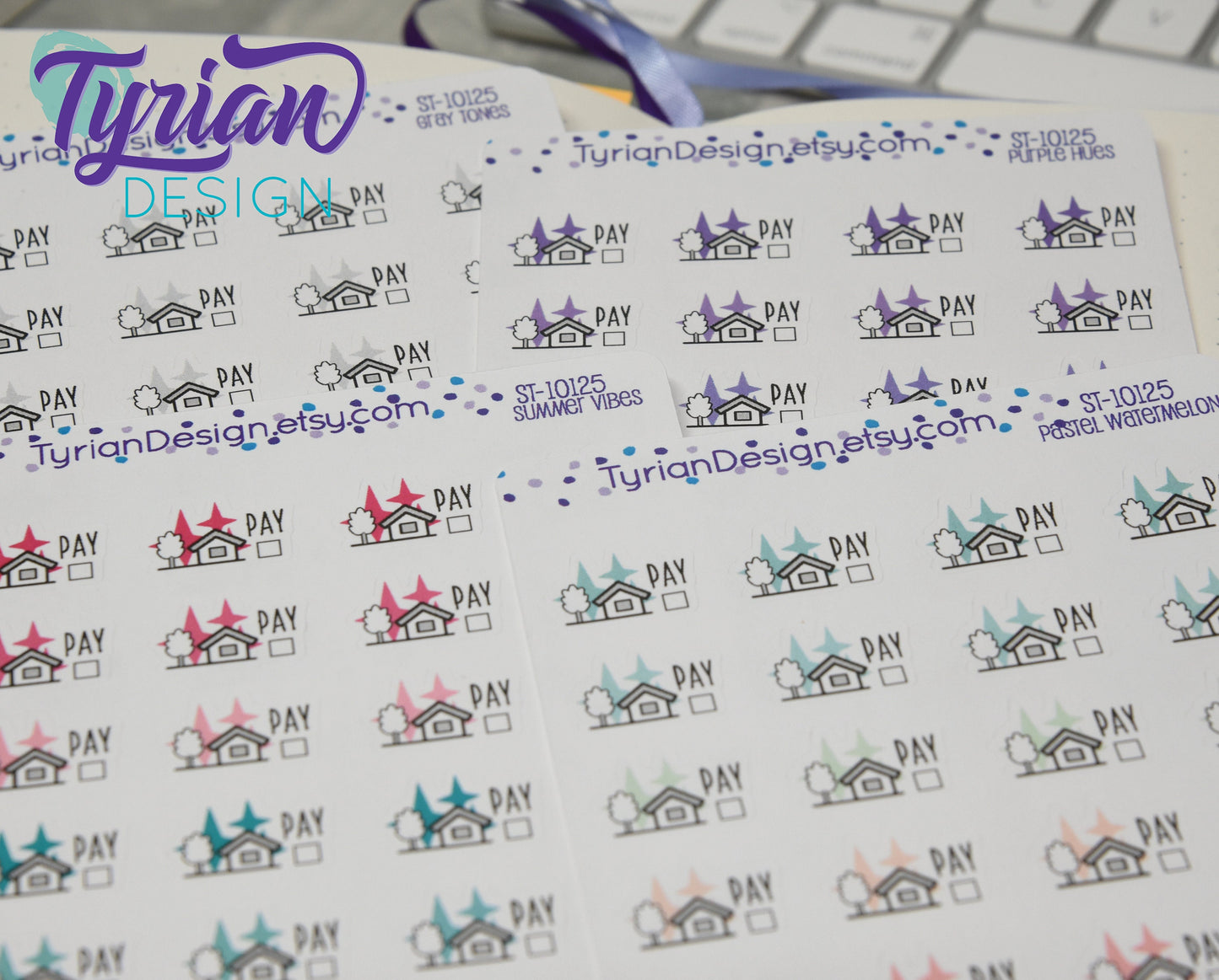 Housing Payment Stickers | 24 Stickers | .75 x .5 each