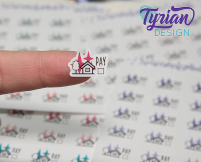 Housing Payment Stickers | 24 Stickers | .75 x .5 each