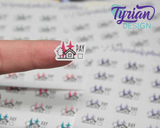 Housing Payment Stickers | 24 Stickers | .75 x .5 each