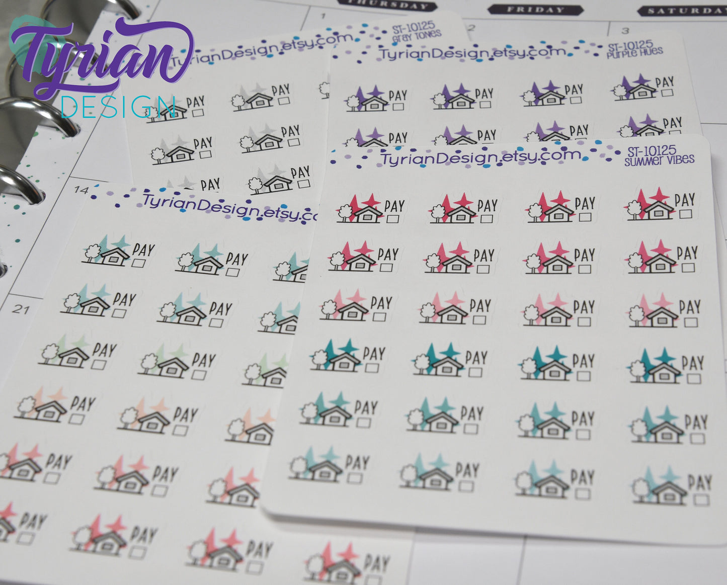 Housing Payment Stickers | 24 Stickers | .75 x .5 each