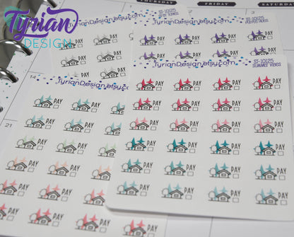 Housing Payment Stickers | 24 Stickers | .75 x .5 each