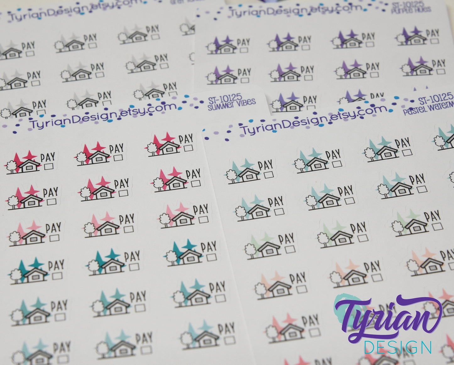 Housing Payment Stickers | 24 Stickers | .75 x .5 each