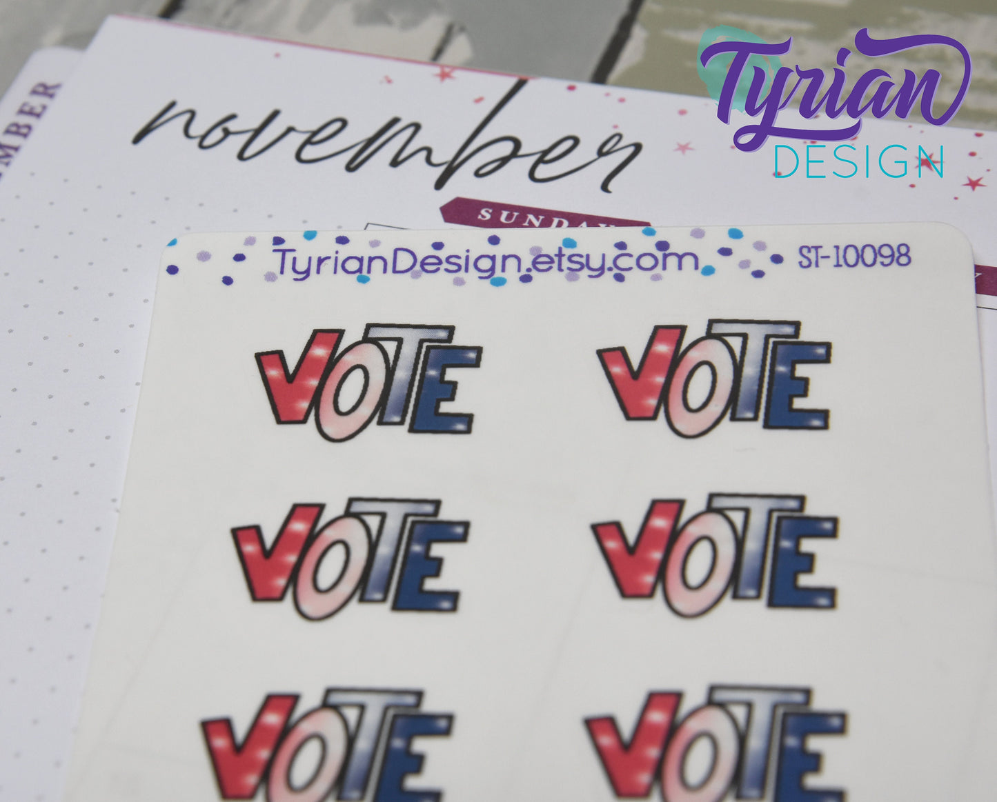 Vote stickers |  8 Stickers | .75 x 1" each