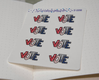 Vote stickers |  8 Stickers | .75 x 1" each