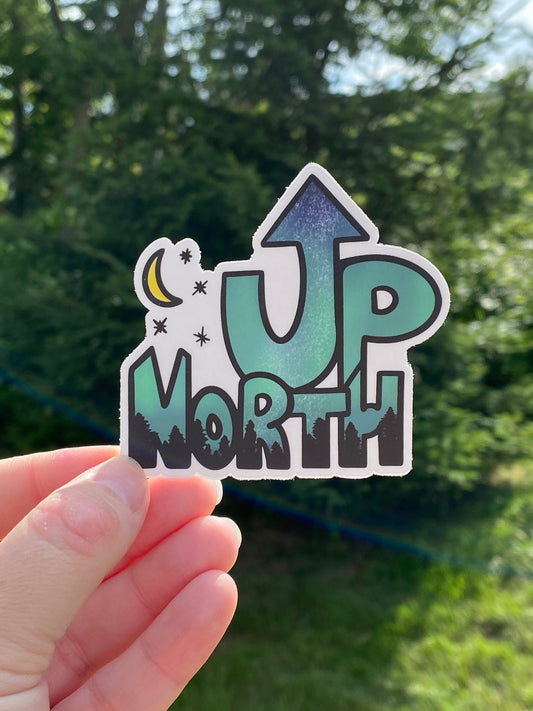 Up North Vinyl Sticker | 3 x 2.9" Each