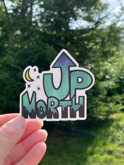 Up North Vinyl Sticker | 3 x 2.9" Each