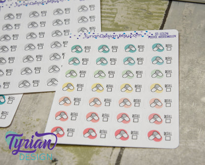 Refill Meds Stickers. | 28 Stickers | .75 x .5" each.
