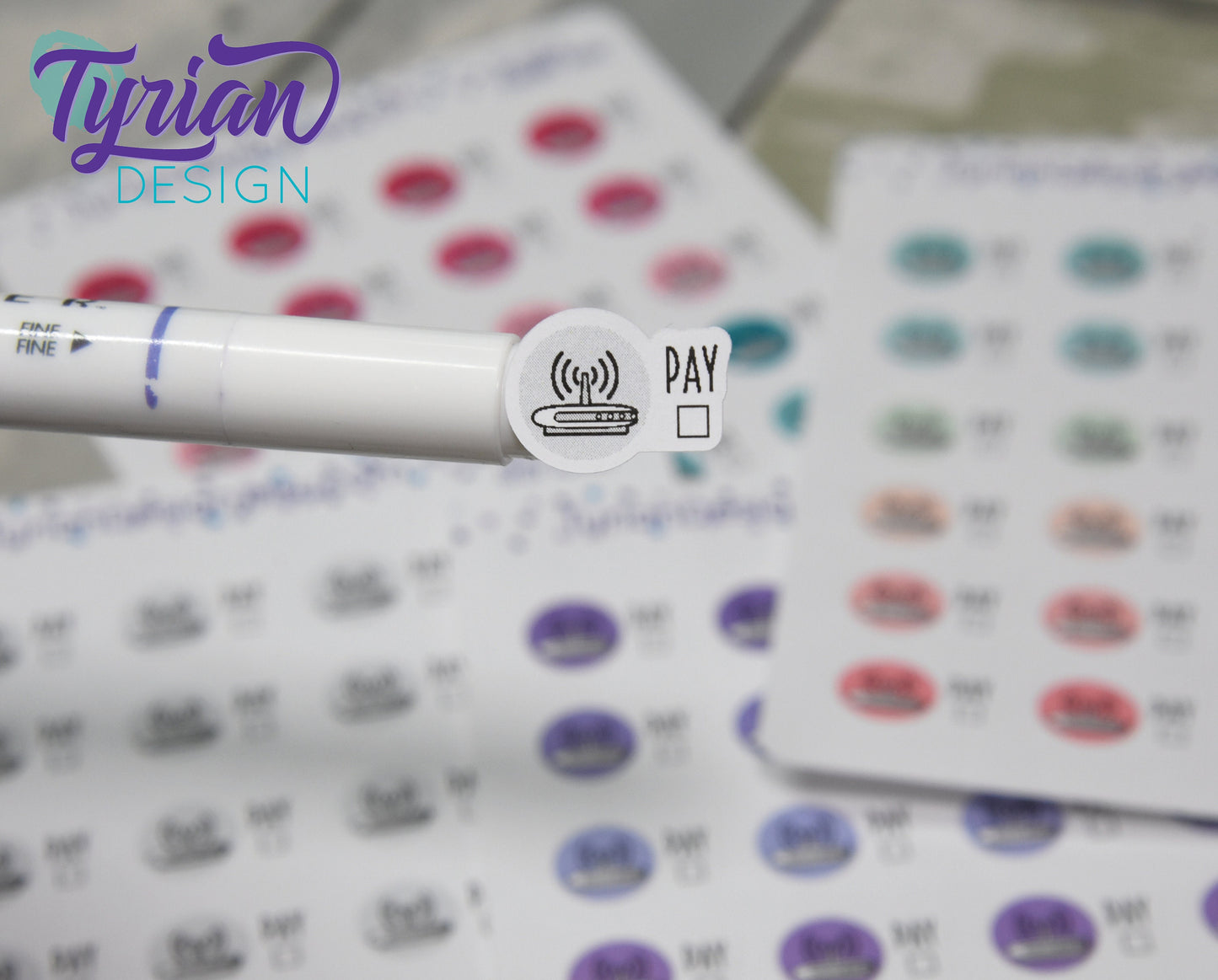 Wifi Internet Payment Stickers | 24 Stickers | .75 x .5 each