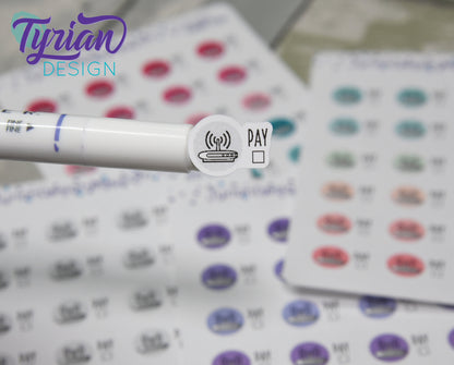 Wifi Internet Payment Stickers | 24 Stickers | .75 x .5 each