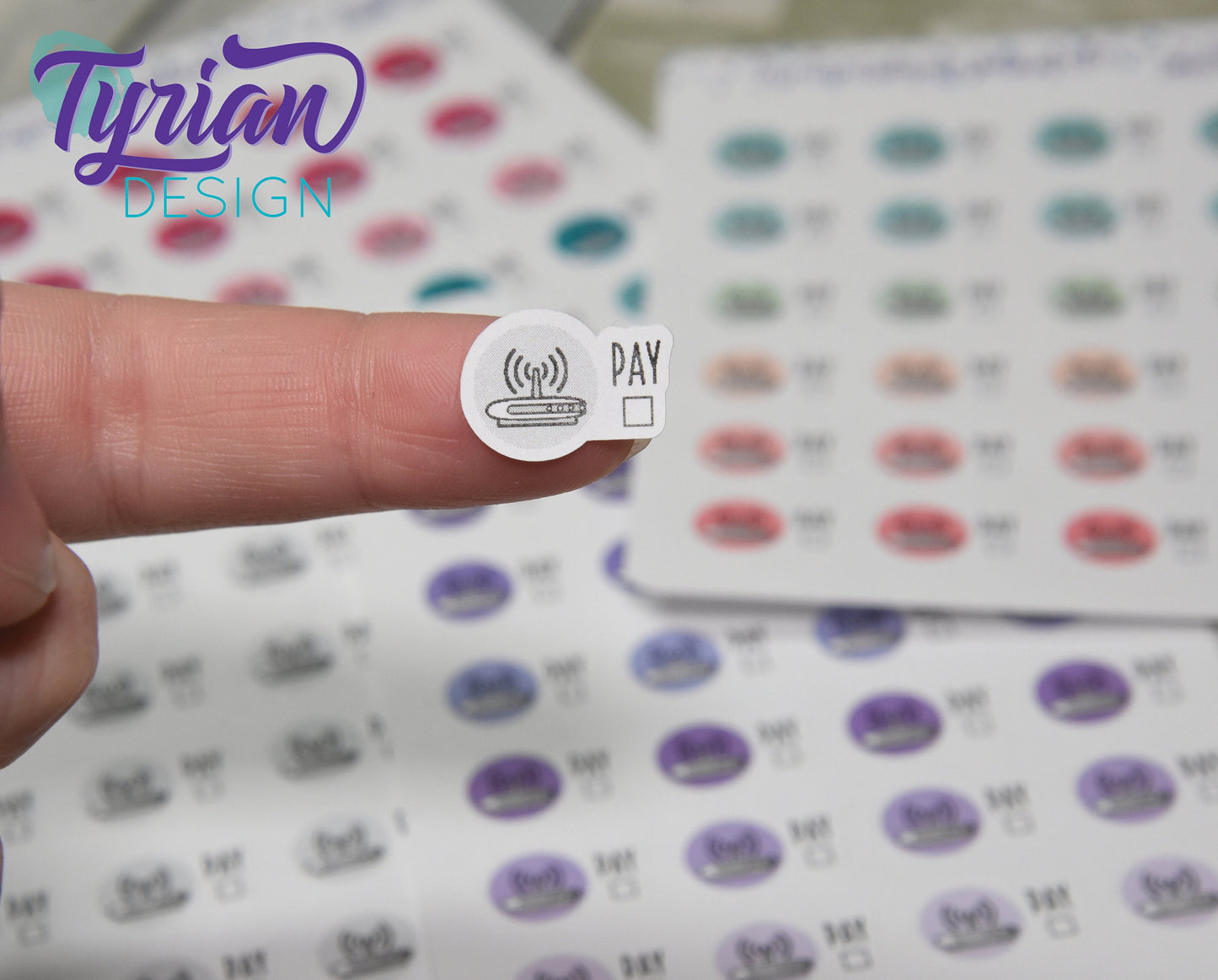 Wifi Internet Payment Stickers | 24 Stickers | .75 x .5 each