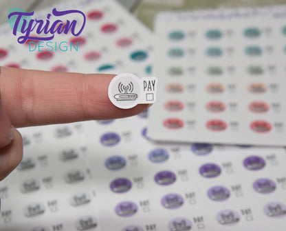 Wifi Internet Payment Stickers | 24 Stickers | .75 x .5 each