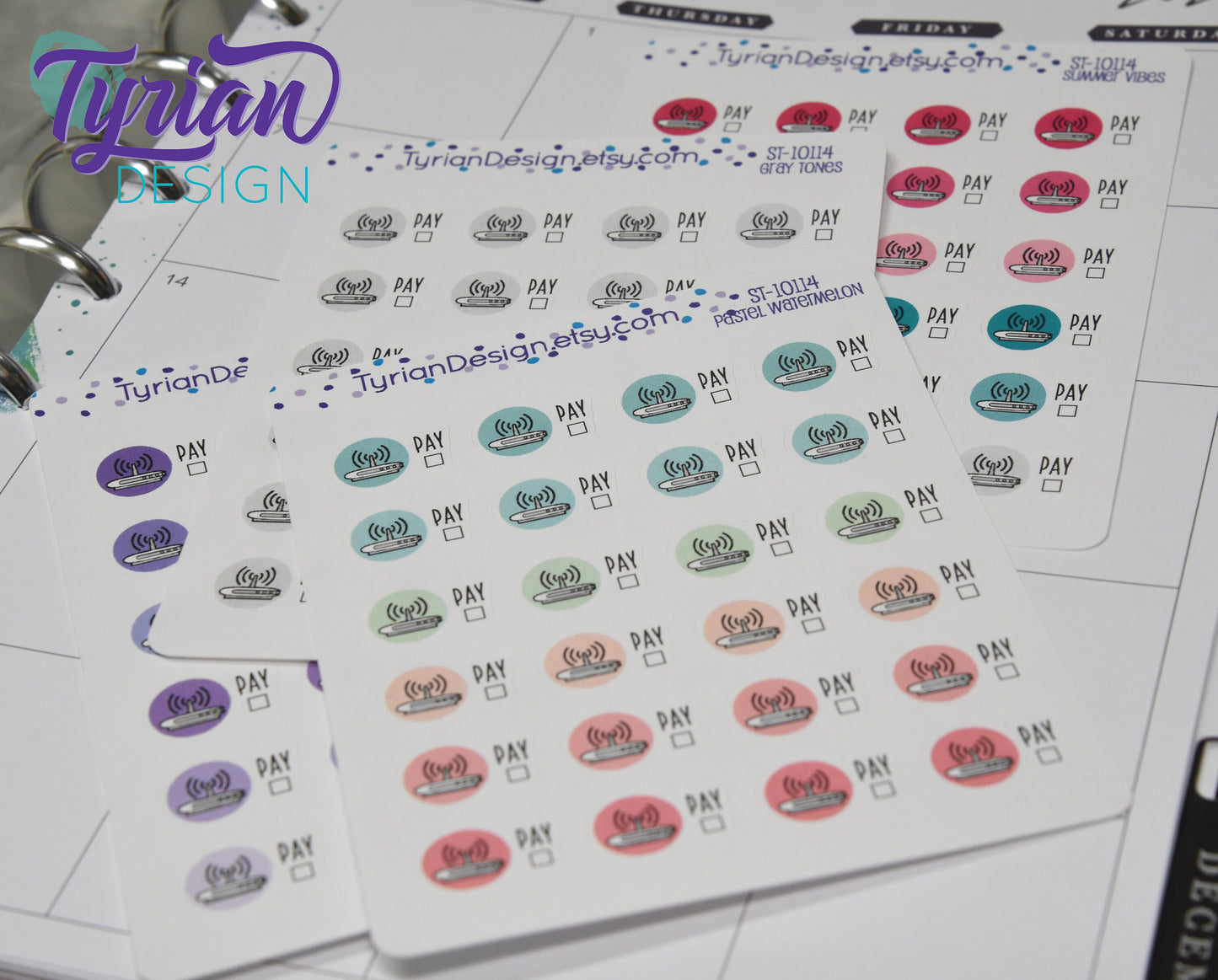 Wifi Internet Payment Stickers | 24 Stickers | .75 x .5 each