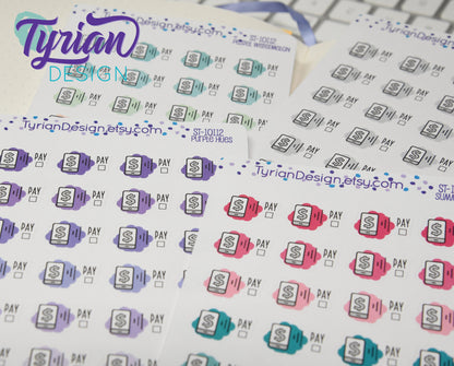 Cell Phone Payment Stickers | 24 Stickers | .75 x .5  each