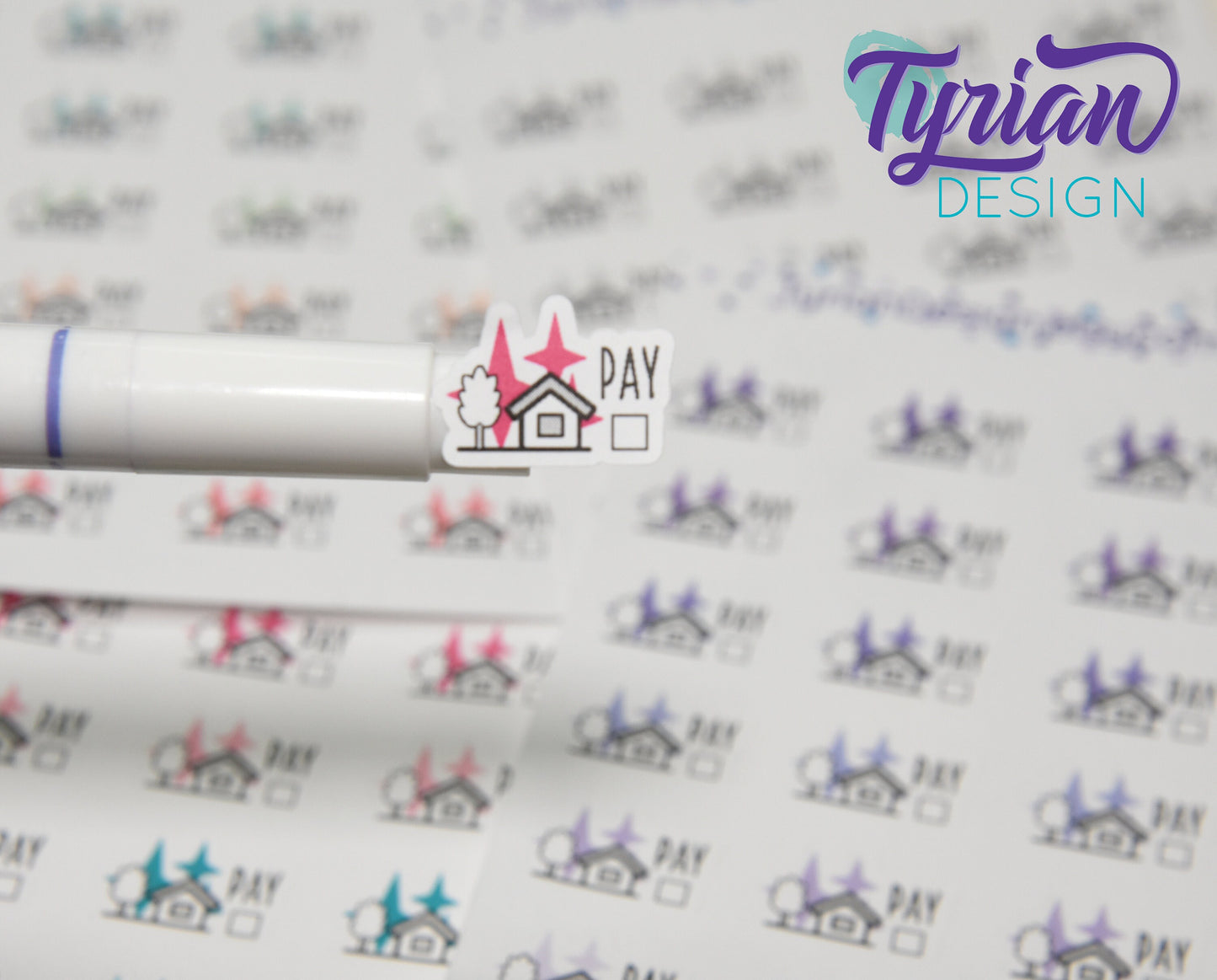 Housing Payment Stickers | 24 Stickers | .75 x .5 each