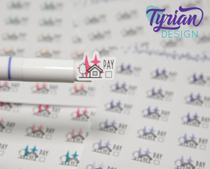 Housing Payment Stickers | 24 Stickers | .75 x .5 each