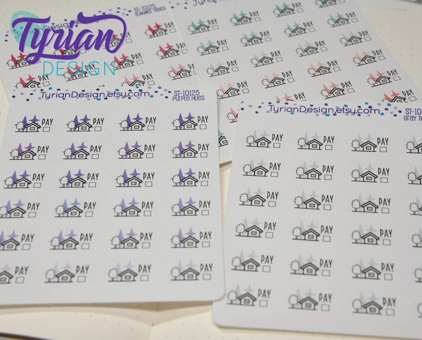 Housing Payment Stickers | 24 Stickers | .75 x .5 each