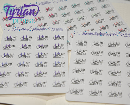 Housing Payment Stickers | 24 Stickers | .75 x .5 each