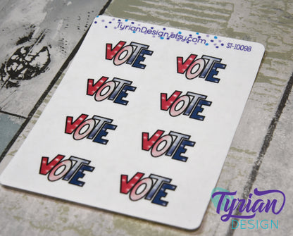 Vote stickers |  8 Stickers | .75 x 1" each